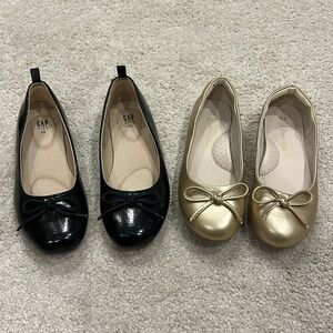2 PAIRS Little Girls Ballet Flats